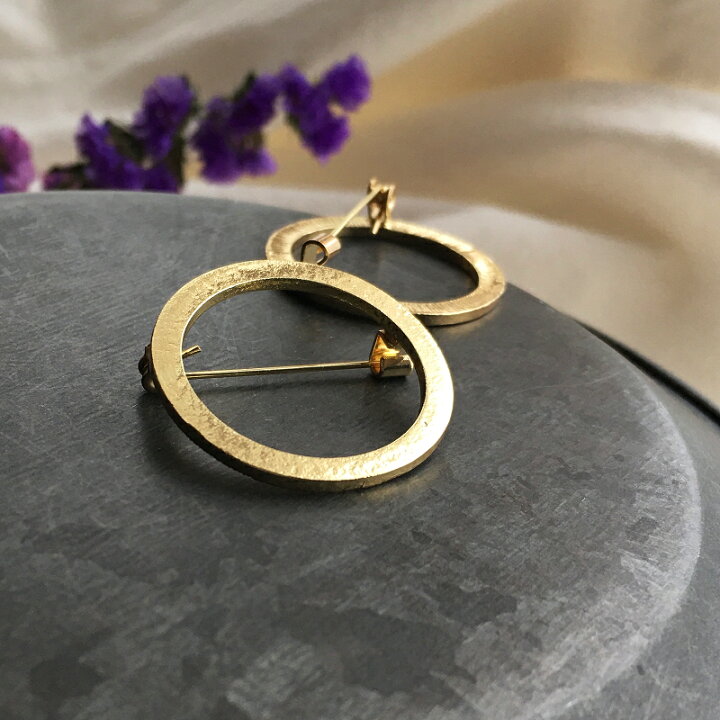 楽天市場】【1個】ブローチ 金具 リング型 ブローチピン リング 貼付 