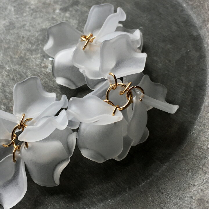 楽天市場】【2個セット】花びら パーツ クリア アクリル すりガラス 