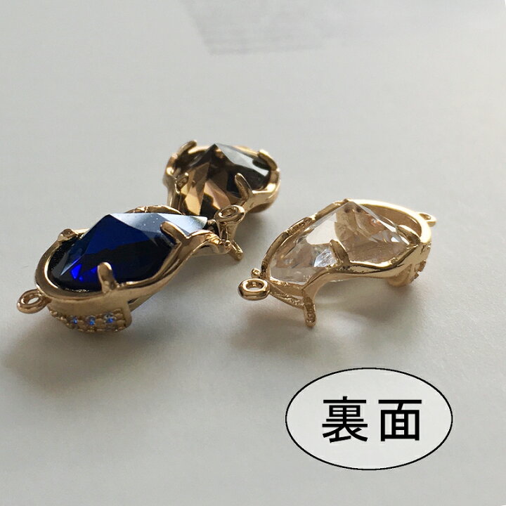 楽天市場】【2個】ラインストーン 付き ストーンコネクター 枠留め 両 