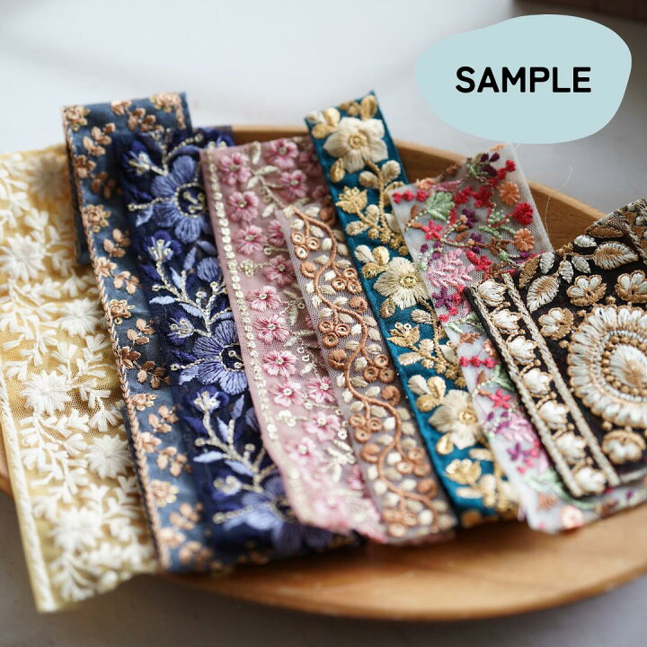 楽天市場】【約120cm】インド刺繍リボンのハギレ 詰め合わせ 福袋 
