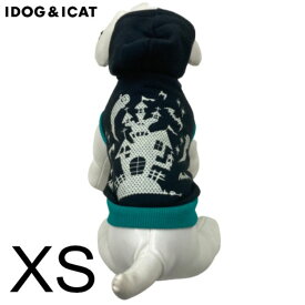 iDOG ゴーストハウスパーカー XSサイズ 犬 服 パーカー ハロウィン かわいい おばけ 蓄光 日本製 夜のお散歩