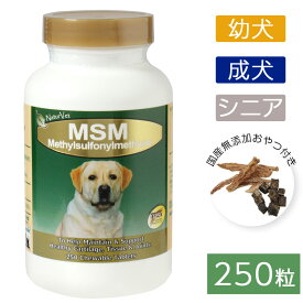 MSM 250粒 ネイチャーベットペット 犬 猫 関節 軟骨 関節サポート サプリメント ミネラル シニア犬 シニア猫