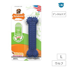 ナイラボーン デンタルチュウ ウルフ L Nylabone犬 おもちゃ 噛む 歯みがき デンタル 歯磨き ボーン（メール便2個まで）