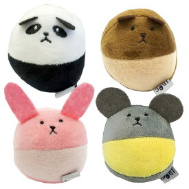 iDog&iCat アニマルボール (鈴入り)　犬 フェレット 猫 小動物 小型犬 ドッグ おもちゃ ぬいぐるみ ペット ボール 小さめ 布製 かわいい キュート 布製 耳付き プレゼント プチギフト