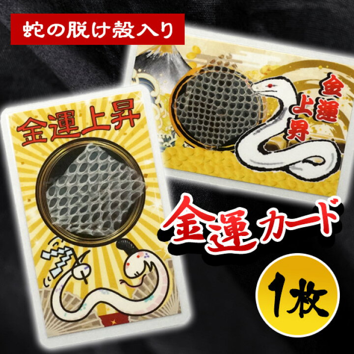 楽天市場】金運カード（蛇の抜け殻入り）金運アップ 蛇 ヘビ へび 白蛇 