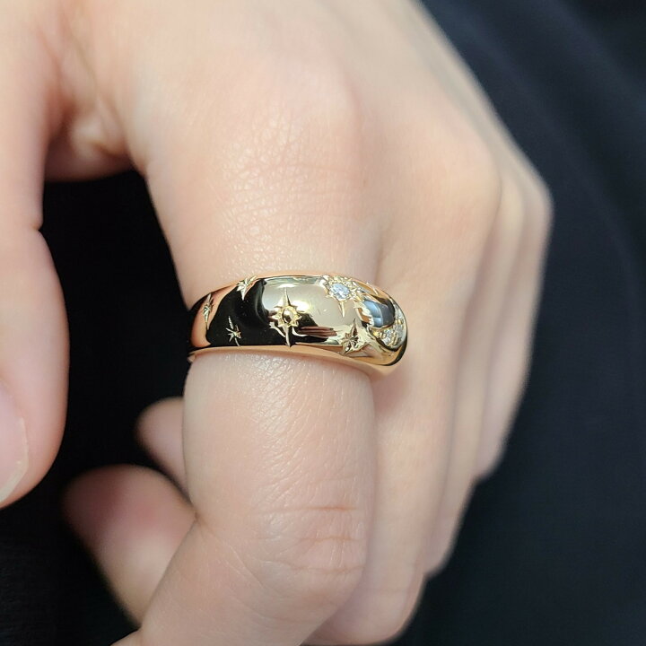 楽天市場】【受注製作】月と星のリング（1号〜19号）／シルバー925  