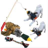 犬おもちゃ　小犬おもちゃ　おもちゃがとれちゃう犬じゃらし カモ【超小型犬・小型犬】