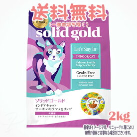 【送料無料※一部地域を除く】ソリッドゴールド インドアキャット サーモン 2kg ケイエムティ 猫 キャットフード えさ おすすめ 人気 無添加 高品質 安全 安い 栄養