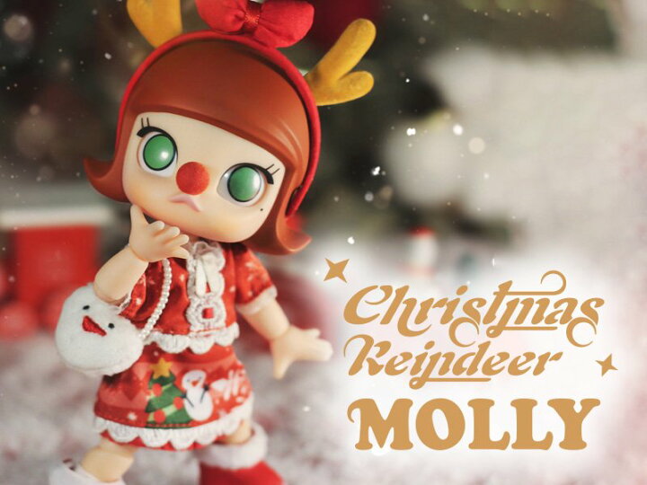 楽天市場】MOLLY Christmas Reindeer アクションフィギュア : POP MART 