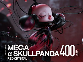 【POP MART 公式ストア】MEGA α SKULLPANDA 400% Red Crystal skullpanda スカルパンダ すかるぱんだ ブラインドボックス フィギュア おもちゃ ガチャガチャ プラモデル ギフト 推し活 ポプマ