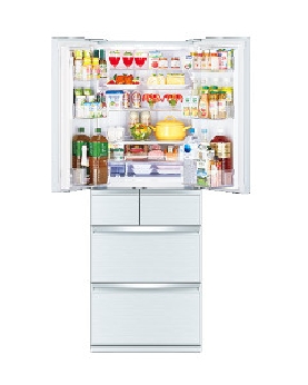 MITSUBISHI（三菱電機） 【センター開き】ロータイプ 冷蔵庫 470L 6ドア 4902901879746 置けるスマート大容量 WXシリーズ MR-WX47LF-W 冷蔵庫