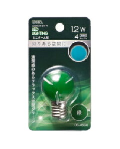 OHM�i�I�[���d�@�j LED�~�j�{�[�����i�����p/1.2W/4lm/�ΐF/G30/E17�j 4971275646346 LDG1G-H-E17 14