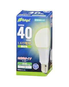 OHM�i�I�[���d�@�j LED�d���i40�`����/533lm/4.4W/�����F/E26/�S�����z��260°/���`���Ή��j 4971275643413 E-Bright LDA4N-G AG27 [�����F]