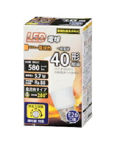 OHM�i�I�[���d�@�j LED�d���i40�`����/580 lm/�d���F/E26/�S����280°/������Ή��j 4971275618718 LDA6L-G/D G11 [�d���F]