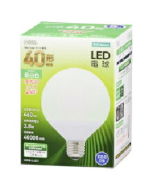 OHM（オーム電機） LED電球 ボール球形（40形相当/460Lm/3.8W/昼白色/E26/全方向配光240°/密閉形器具対応） 4971275631625 LDG4N-G AG51