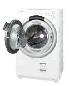 SHARP（シャープ） 【左開き】ドラム式洗濯乾燥機 洗濯7kg 乾燥3.5kg 4550556128667 ES-S7J-WL [クリスタルホワイト]
