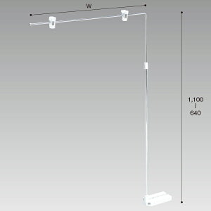 パワーマグネットPOP H640〜1100×W360 スチール・クロームメッキ【1本入】