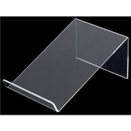 アクリル商品台 ロータイプ（大）ASL−2　H65×W100×D150mm　アクリル透明2．0mmt【1個入】