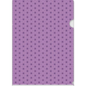 【納期一週間以上】A4クリアファイル 和柄(麻の葉) 310×440mm 通常PP素材0.2mm厚【200枚入】