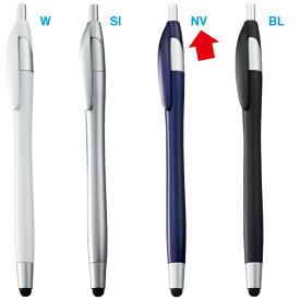 デュアルライトタッチペン（再生ABS）ネイビー　L14.6cm　ABS・シリコーンゴム 他【200本入】