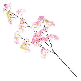 桜スプレー小（3本枝）　春デコレーション スプレー・ブッシュ　他　　TY1-0023　布・PE　L62cm花径4cm