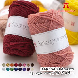 毛糸 セール 並太 ハマナカ アメリー 色番1-20 ウール 毛糸のポプラ
