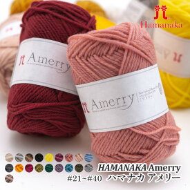 毛糸 セール 並太 ハマナカ アメリー 色番21-40 ウール 毛糸のポプラ