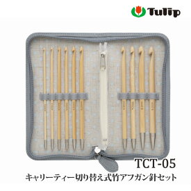 TCT-05 キャリーティー切り替え式竹アフガン針セット 毛糸のポプラ