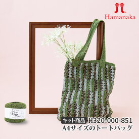 編み物 KIT ハマナカ H320-000-851 A4サイズのトートバッグ 1ケ 春夏 バッグ【取寄商品】