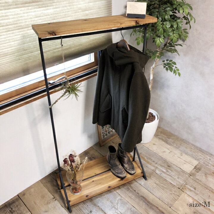 楽天市場】無垢 アイアン スチール ハンガーラック (完成品 おしゃれ 