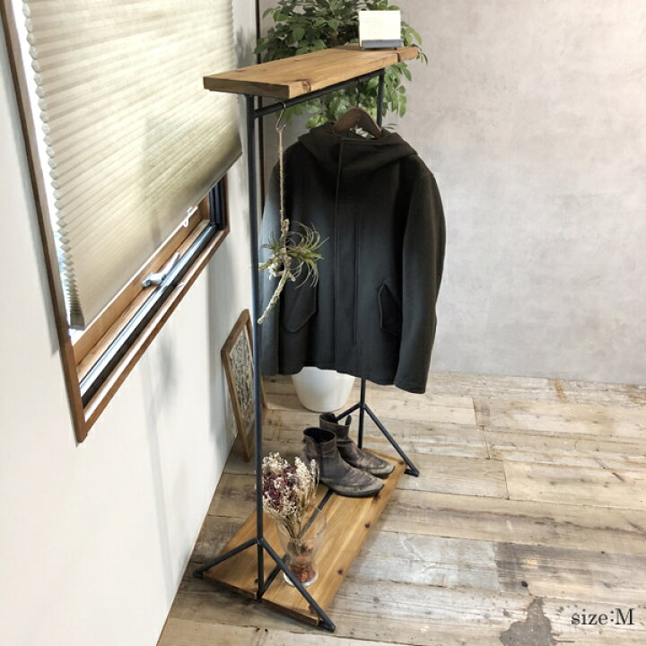 楽天市場】無垢 アイアン スチール ハンガーラック (完成品 おしゃれ 