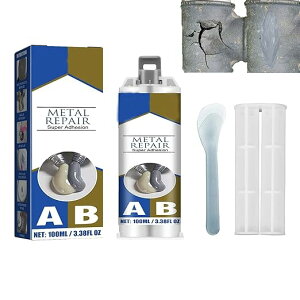 金属修理用接着剤 強力金属補修剤 鋳物用接着剤 接着剤 溶接接着剤 強力 金属修復 キャスターラバー メタルプラギング修理 耐低温 耐熱性 耐磨耗性 耐水性 耐酸化性 金属、木材、ポリ塩化