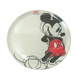 ZAK　DESIGN　ミッキー　ディナープレート　13508　Disney　Micky　プレート　皿　白　メラミン　割れない食器