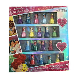 ディズニープリンセス 18pk ネイルセット 14347 Disney Princess おもちゃ マニキュア おしゃれ キッズコスメ かわいい 女の子 プレゼント ラッピング キッズ 輸入品 インポート クリスマス 景品 メール便不可