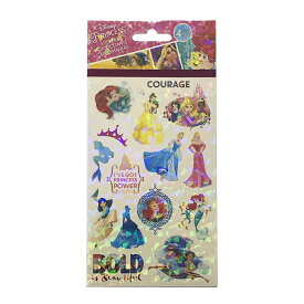ディズニープリンセス 4シート ステッカー 14400 きらきら ホログラム かわいい Disney Princess シール キッズ 子供用 女の子 ステーショナリー 文具 おもちゃ かわいい キャラクター グッズ ごほうびシール 輸入品 インポート メール便配送