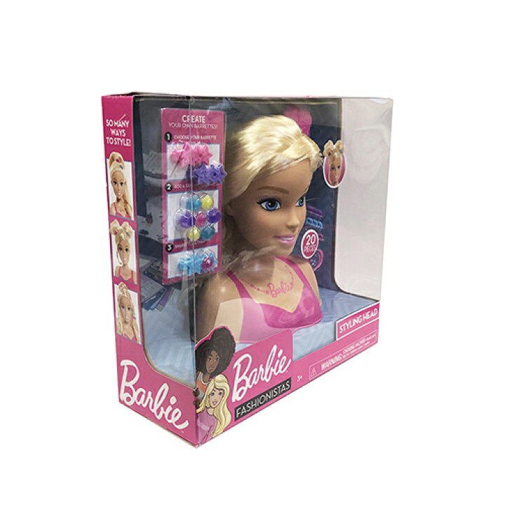 楽天市場】Barbie バービー スタイリングヘッド ブロンド 13485ヘア 