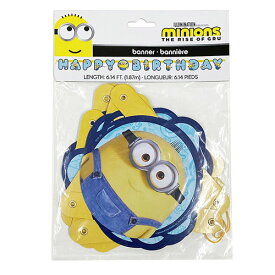 ミニオン バースデーバナー 15139 バナー パーティー 誕生日 パーティーグッズ かっこいい キャラクター グッズ MINIONS ミニオンズ 装飾品 男の子 インテリア 飾り付け 輸入品 インポート メール便配送