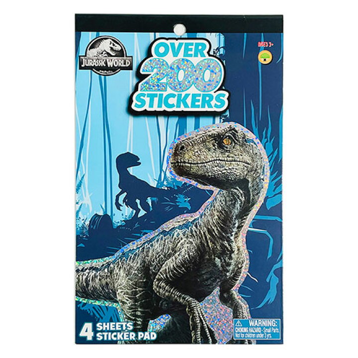 楽天市場 ジュラシックワールド ステッカーパッド 4シート Jurassic World シール ステーショナリー 文具 文房具 恐竜 きょうりゅう かっこいい 映画 ジュラシックパーク キャラクター グッズ 輸入品 インポート 海外 キャラクター雑貨 ポップル