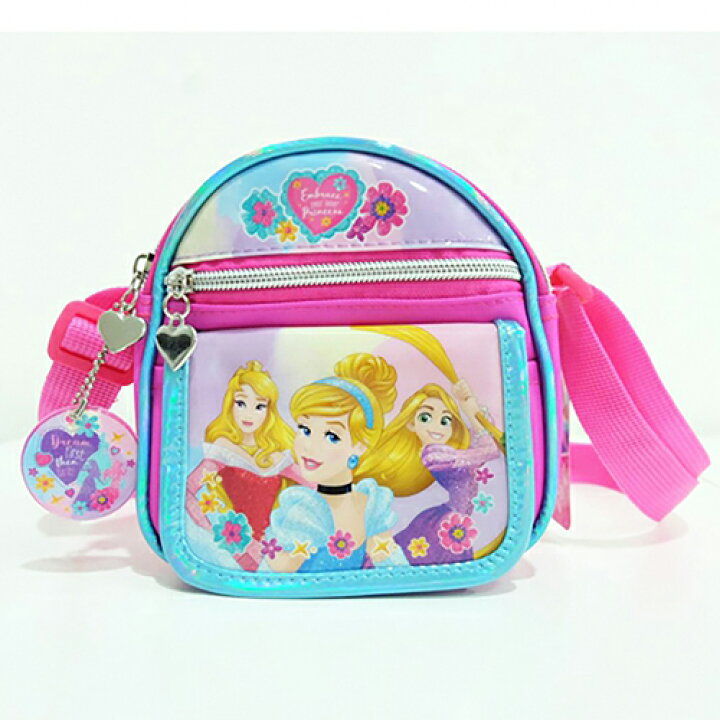 楽天市場 ディズニープリンセス おにぎり型 ショルダーバッグ レインボー フラワー ポシェット キッズ 子ども 斜め掛け バッグ ディズニー プリンセス 外ポケット付き ラプンツェル シンデレラ オーロラ ミニ ショルダー 女の子 プレゼント 誕生日 クリスマス