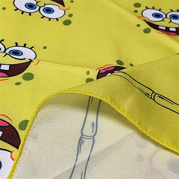 バンダナ キャラクター Bandana Spongebob Squarepants おしゃれ かわいい アメリカ イエロー インポート キッズ グッズ スカーフ スポンジボブ ペット ランチクロス 三角巾 大人 女の子 女子 子供 海外 男の子 男子 輸入品 送料無料 雑貨 黄色 21超人気 グッズ