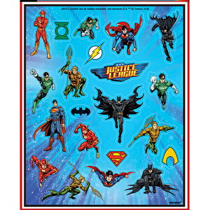 ジャスティスリーグ ステッカー シール 4シート 84個入り 15586 ステッカーセット シールセット ご褒美シール ごほうび キッズ こども 大人 バットマン スーパーマン アメコミ ヒーロー かっこ