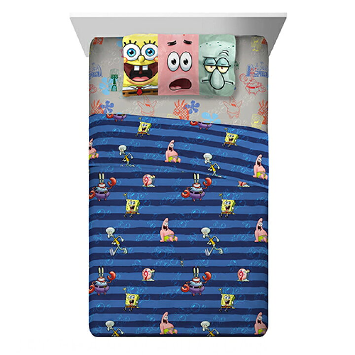楽天市場】スポンジボブ 3ピース シーツ セット 17179b SPONGEBOB 