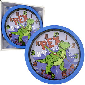 トイストーリー 壁掛け 時計 ( レックス ) ウォールクロック 17330a クロック 掛け時計 インテリア 子供部屋 キャラクター グッズ Toy Story REX disney ディズニー PIXAR ピクサー こども キッズ 幼児 輸入品 インポート