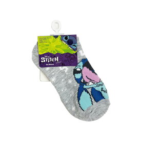 スティッチ 靴下 ( 灰色 ／ 6 - 8 1/2インチ ) 17345g Stitch Disney ディズニー グレー 子供 くつした アンクルソックス くるぶし ソックス 女の子 幼児 キャラクター グッズ Socks 輸入品 インポート