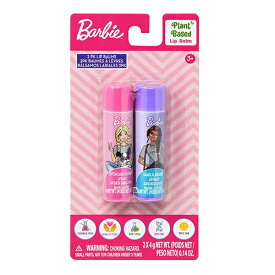 Barbie リップバーム 2個 セット 17357 バービー リップ リップクリーム リップスティック 無色 透明 バーム 女の子 女子 かわいい キャラクター グッズ おしゃれ 海外 輸入品 インポート