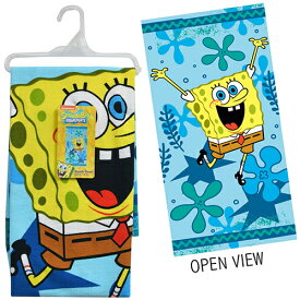 スポンジボブ ビーチタオル 17726 タオル バスタオル 大きい 大判 SPONGEBOB かわいい キャラクター グッズ 輸入品 インポート