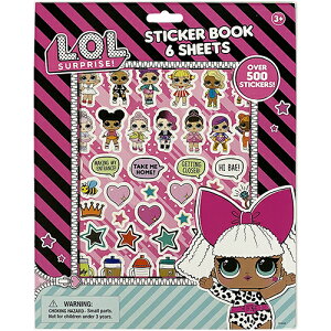 LOLサプライズ ステッカーブック OVER500 6シート 17745 L.O.L SURPRISE エルオーエル グッズ シール ステッカー 紙 ご褒美シール ごほうび 装飾 デコレーション 文具 文房具 キャラクター 雑貨 輸入品