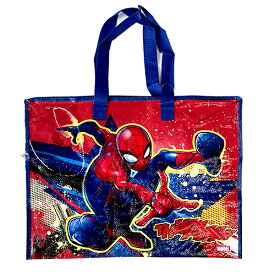 ラージ バッグ ( Spiderman ) 17480 スパイダーマン トート トートバッグ ショッパー エコバッグ エコ レジャー 収納 大きい 手提げ マチあり キャラクター グッズ 雑貨 インポート 輸入品