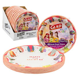 ディズニープリンセス 紙皿 10" ( 25.4cm ) 20枚入り Glad for Kids 18350 皿 おさら 使い捨て ペーパープレート 食器 プリンセス ディズニー パーティー パーティーグッズ ホームパーティー かわいい キャラクター グッズ Disney Princess Paper Plates 輸入品 BBP28325