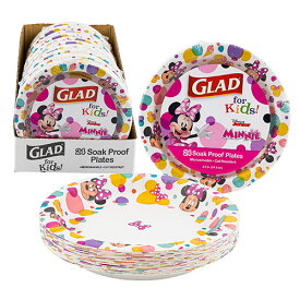 ミニー 紙皿 ドット 8.5" ( 21.5cm ) 24枚入り Glad for Kids 18351 皿 おさら 使い捨て ペーパープレート 食器 ミニーマウス ディズニー パーティー パーティーグッズ ホームパーティー かわいい キャラクター グッズ Disney Minnie Mouse Paper Plates 輸入品 BBP27209